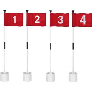 Golf Flagstick Mini, Putting Green Flag for Yard, All 3 Feet, Double-Sided